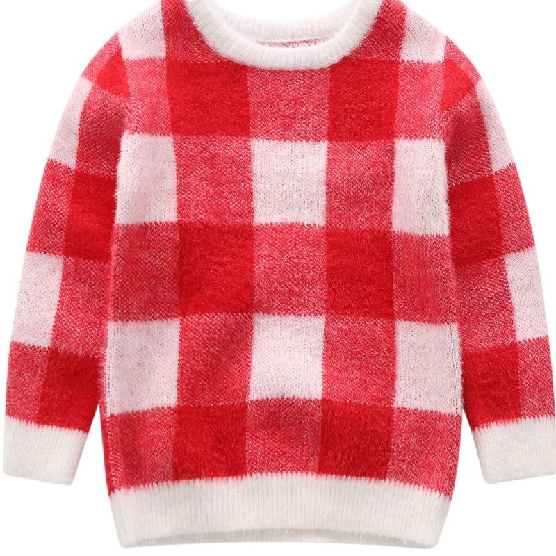 Vauvan Tyttöjen Geometrisella Kuviolla Preppy Pullover Lasten Lämmin Villapaita