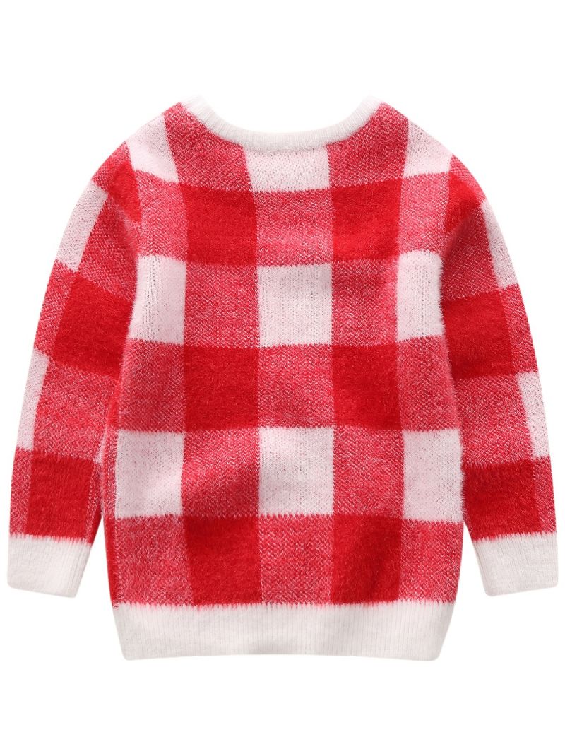 Vauvan Tyttöjen Geometrisella Kuviolla Preppy Pullover Lasten Lämmin Villapaita