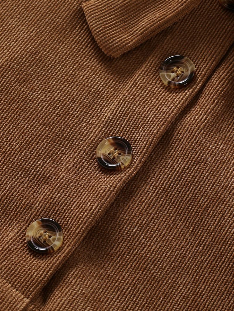 2kpl Solid Cute Shirt & Button Hame Setti