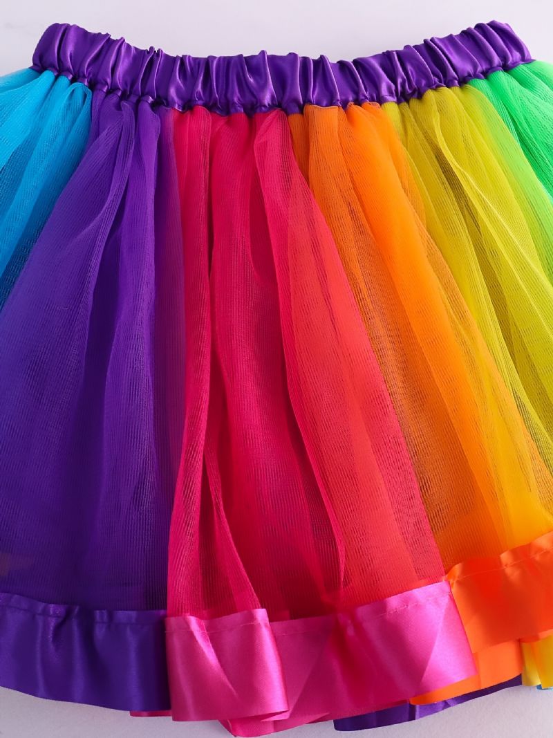 Tytöt Prinsessa Rainbow Tutu Hameet Baletti Tylli Tanssihame Juhlapuku Vaatteet Lasten