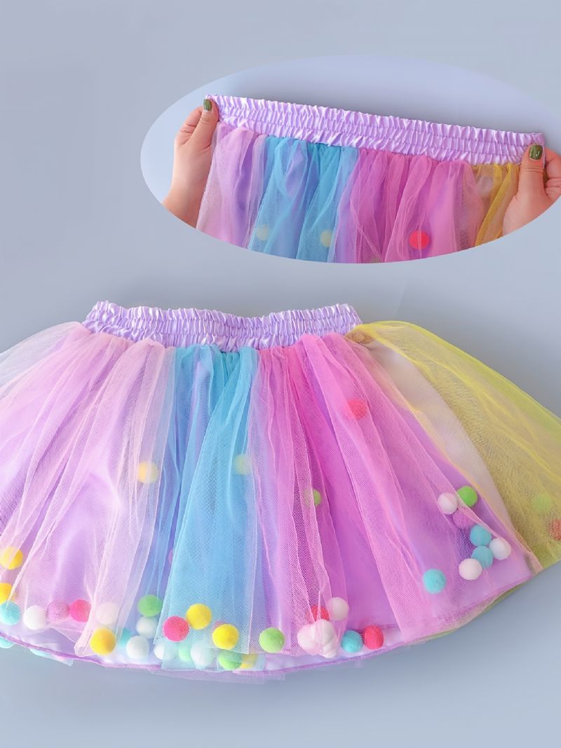 Tytöt Prinsessa Rainbow Tutu Hameet Balettiverkkohame Juhlapuku Vaatteet Lastenvaatteet