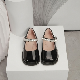 Tyttöjen Pehmeäpohjaiset Liukuesteet Mary Jane Flats Pearl Decor