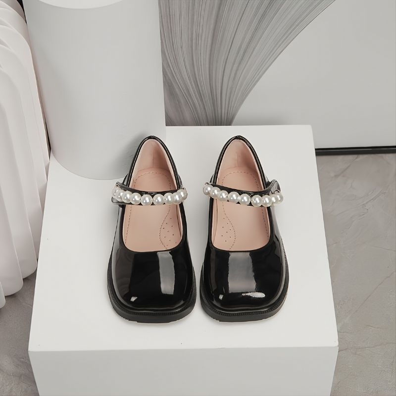 Tyttöjen Pehmeäpohjaiset Liukuesteet Mary Jane Flats Pearl Decor