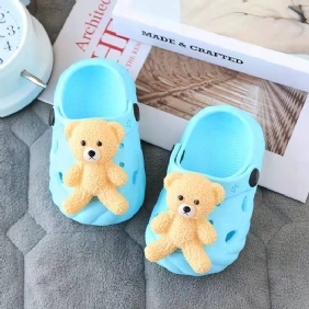 Toddler Vauvan Cute Bear Liukumattomat Puukengät Sandaalit