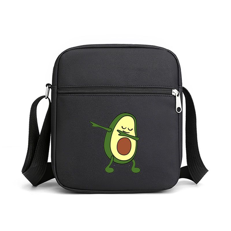 Muoti Avocado Print Olkalaukku Rento Pojan Tytön Laukku Crossbody Kukkaro