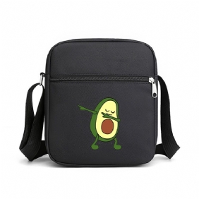 Muoti Avocado Print Olkalaukku Rento Pojan Tytön Laukku Crossbody Kukkaro