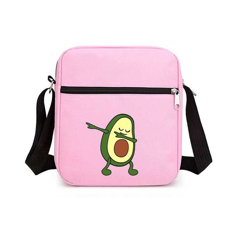 Muoti Avocado Print Olkalaukku Rento Pojan Tytön Laukku Crossbody Kukkaro