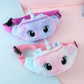 Tyttöjen Söpö Sarjakuva Pehmo Unicorn-vyötärölaukku Säädettävä Crossbody-laukku Juhlatarvikkeille