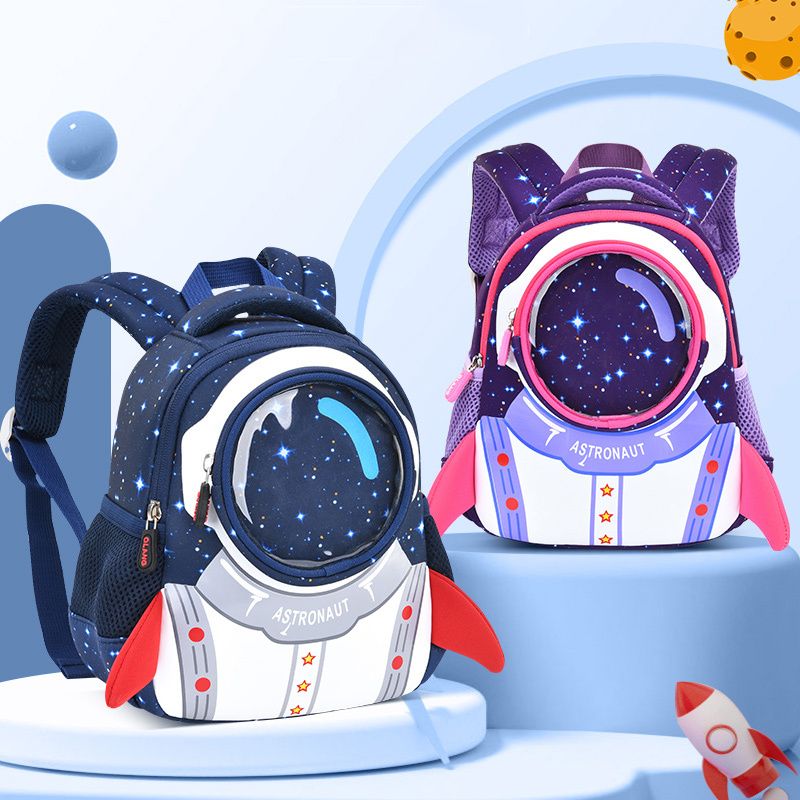 Upea Uusi 3d Rocket Lasten Reppu Anti-lost Astronauts Koululaukut Vedenpitävä Neopreenilaukku Sarjakuva Tyttöjen Mochila Infantil