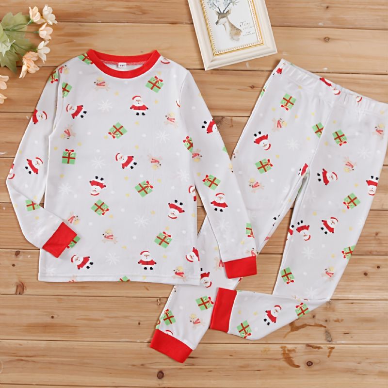 2kpl Lasten Christmas Printed Tight Fit Pyjama