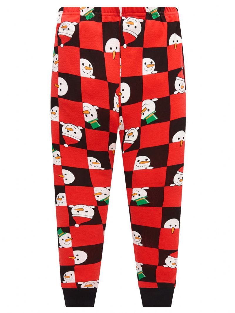 2kpl Poikien Christmas Snowman Pattern Pullover Pyjama Housupuvut