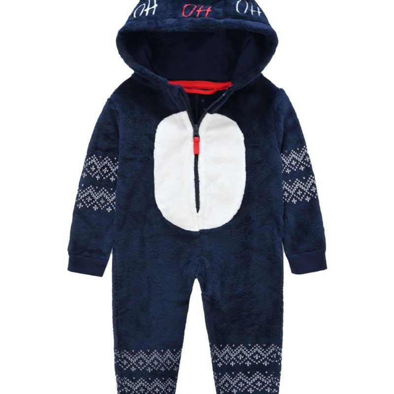 Poikien Fleece-yksiosaiset Pyjamat Lasten Vaatteet Joululomalle