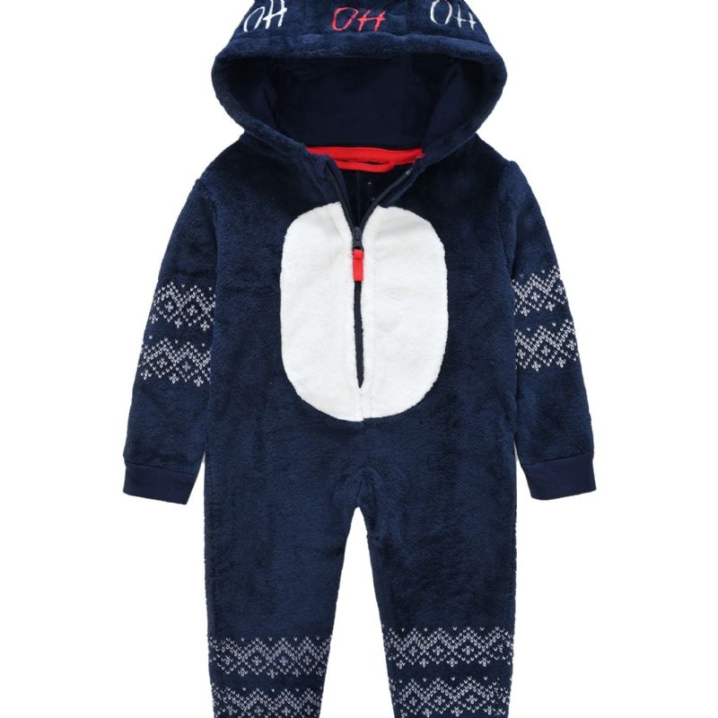 Poikien Fleece-yksiosaiset Pyjamat Lasten Vaatteet Joululomalle