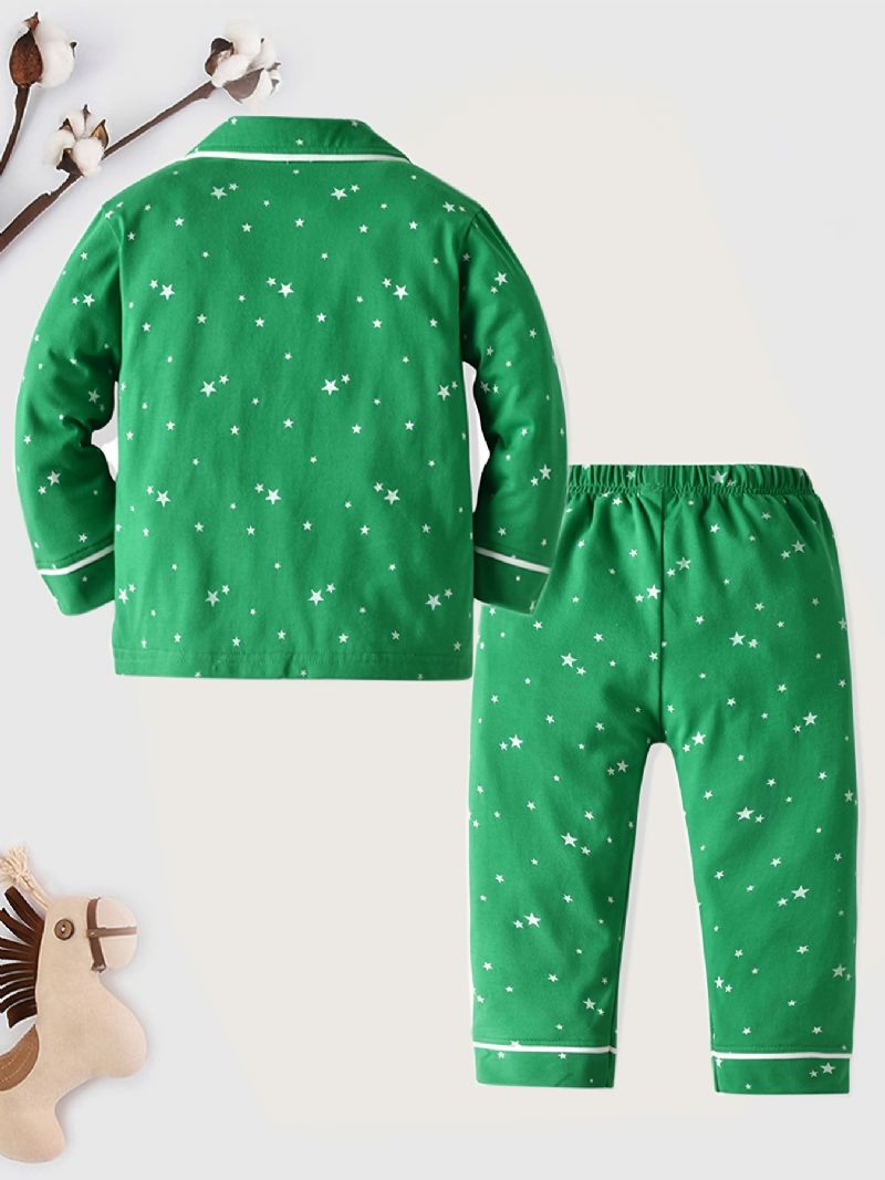 Poikien Lounge Wear Homewear Pitkähihainen Toppi Ja Yhteensopivat Housutsetti Jouluksi