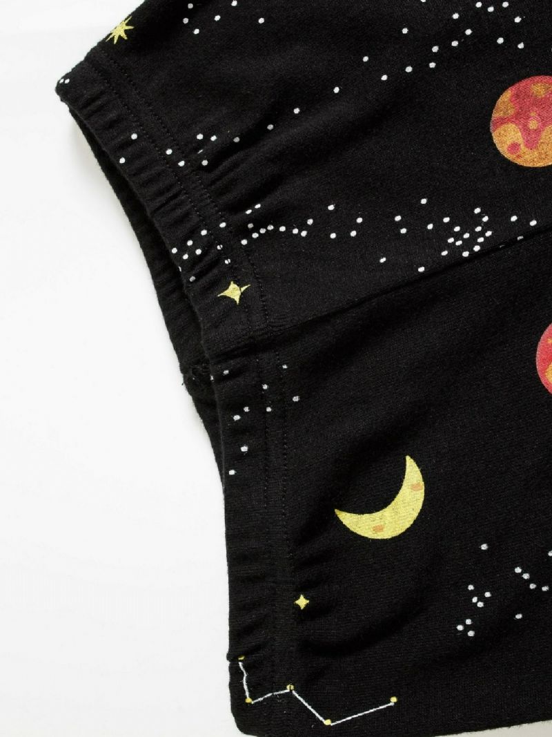 Popshion 2kpl Poikien Starry Sky Cosmic Planet Pitkähihainen Pyjama-puuvillapuku