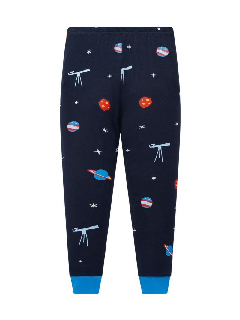 Popshion 2kpl Poikien Starry Sky Cosmic Planet Pitkähihainen Pyjama-puuvillapuku