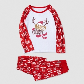 Toddler Lasten Pitkähihainen Puku Joulu Deer Print Pyjama