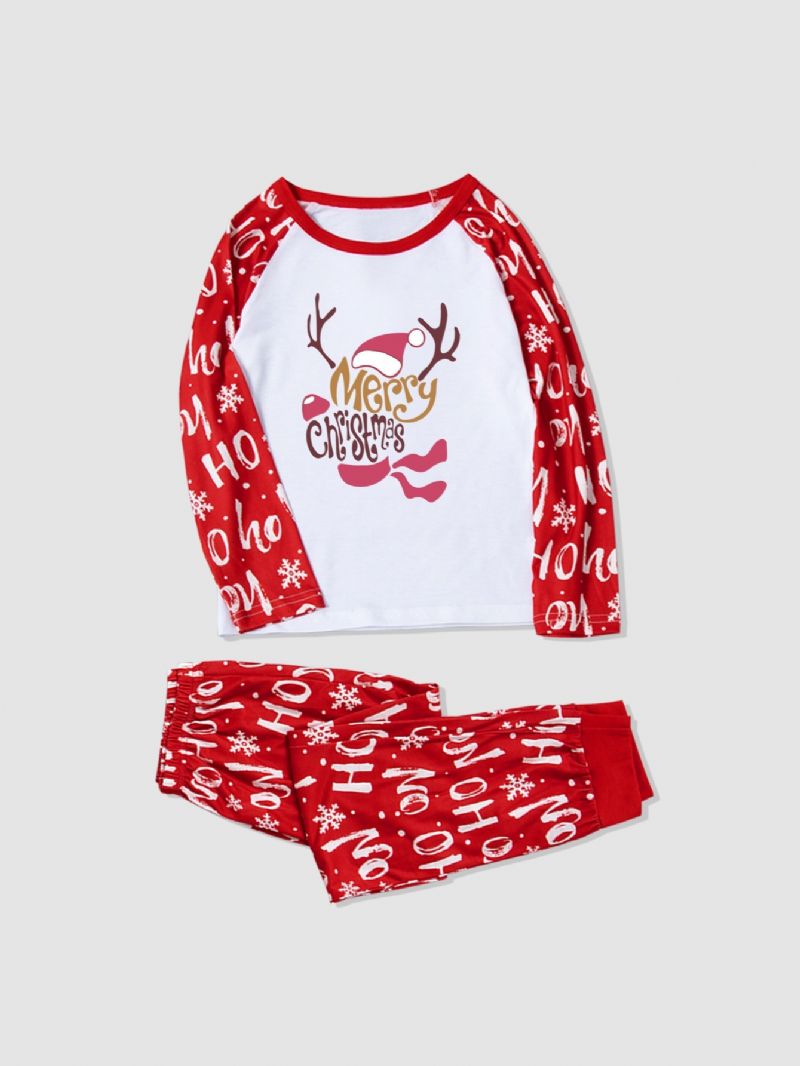 Toddler Lasten Pitkähihainen Puku Joulu Deer Print Pyjama