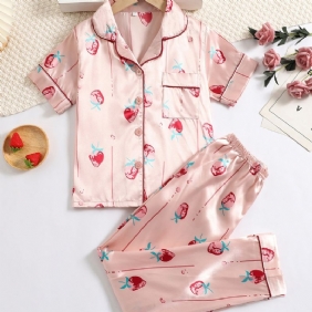 Tyttöjen Strawberry Lyhythihaiset Housut Loungewear