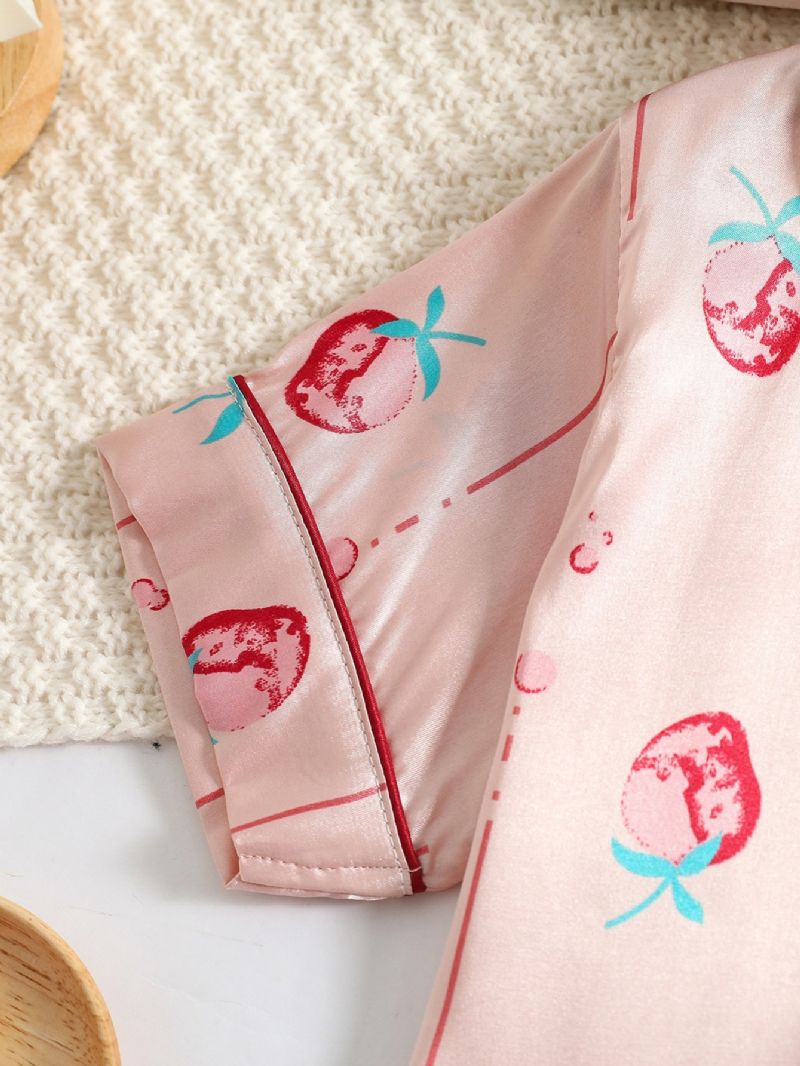 Tyttöjen Strawberry Lyhythihaiset Housut Loungewear