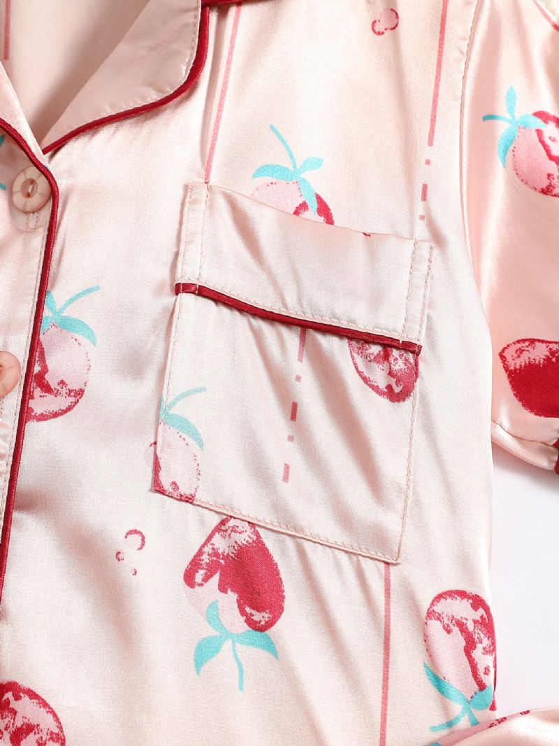 Tyttöjen Strawberry Lyhythihaiset Housut Loungewear