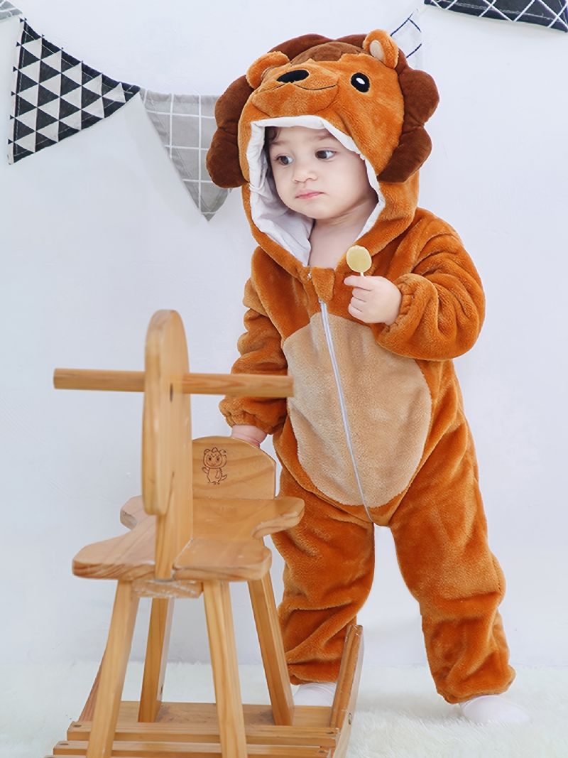 Vauvan Hupullinen Romper Thermal Animal Costume Haalari Uutuuspyjamat