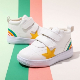 Taaperolasten Talvi Ja Allover Rainbow Star Pattern Pehmeät Tennarit