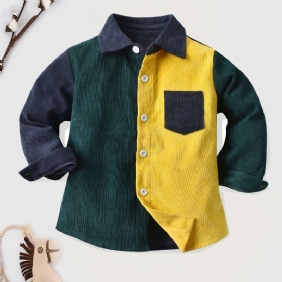 Toddler Poikien Pitkähihainen Colorblock Paita Top Lasten Vaatteet