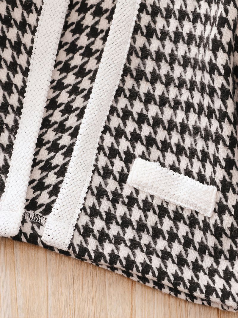 3 Kpl Vauvan Cardigan Houndstooth Pitkähihainen Mekko