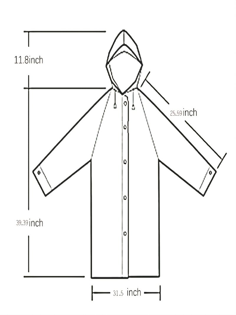 5kpl Kannettava Sadetakki Eva-paita Hupulla Uudelleenkäytettävä Paita Emergency Ranch Survival Set