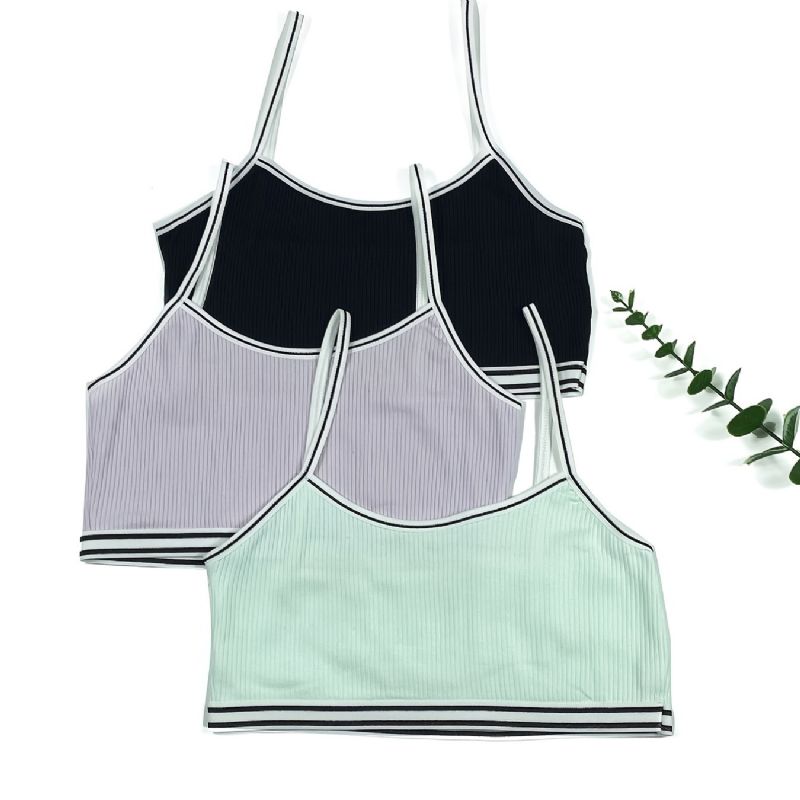 3kpl / Setti Tyttöjen Rintaliivit Cotton Bralette Tank Top