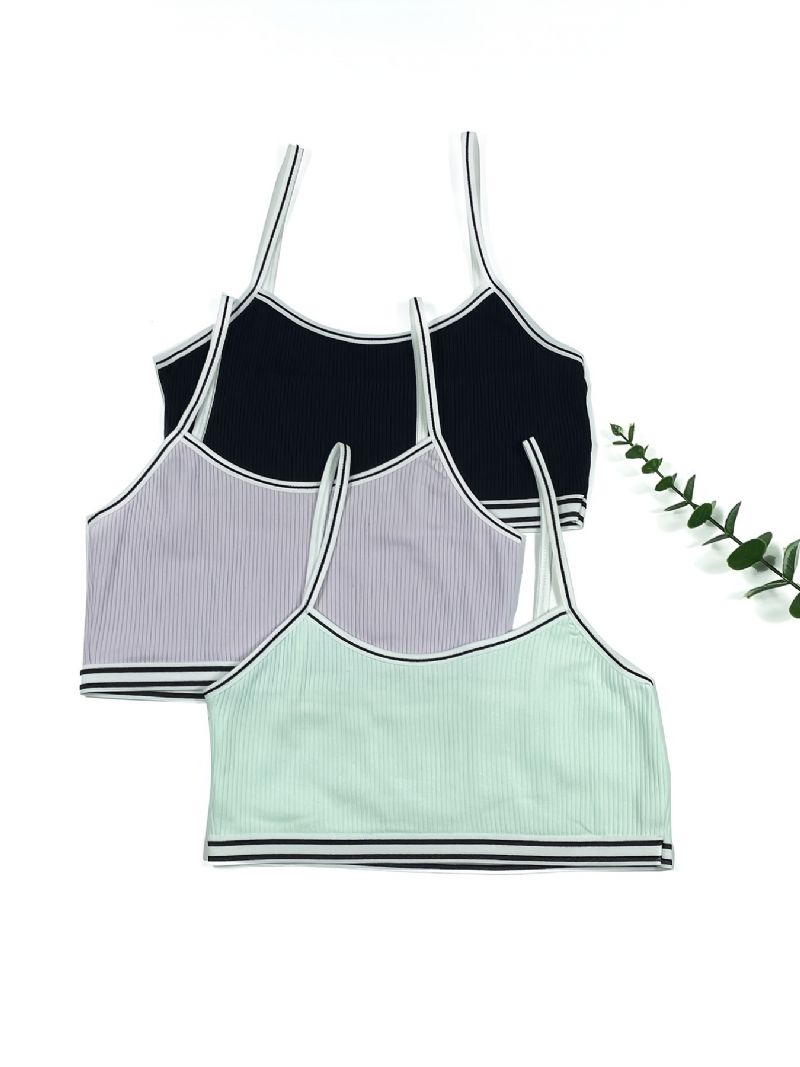 3kpl / Setti Tyttöjen Rintaliivit Cotton Bralette Tank Top