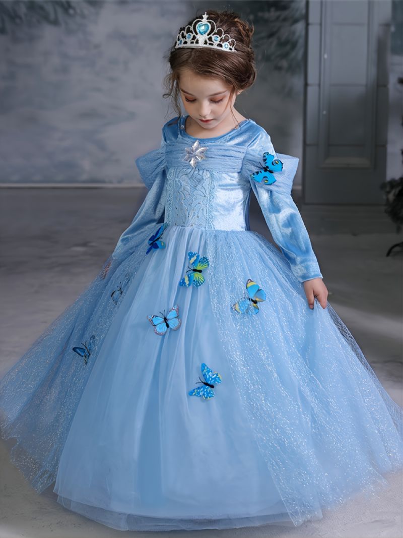 8kpl Tyttöjen Butterfly Prinsessa Mekko Asusteet Juhlamekot Lasten Vaatteet