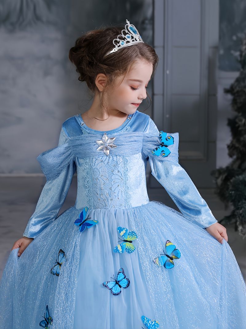 8kpl Tyttöjen Butterfly Prinsessa Mekko Asusteet Juhlamekot Lasten Vaatteet