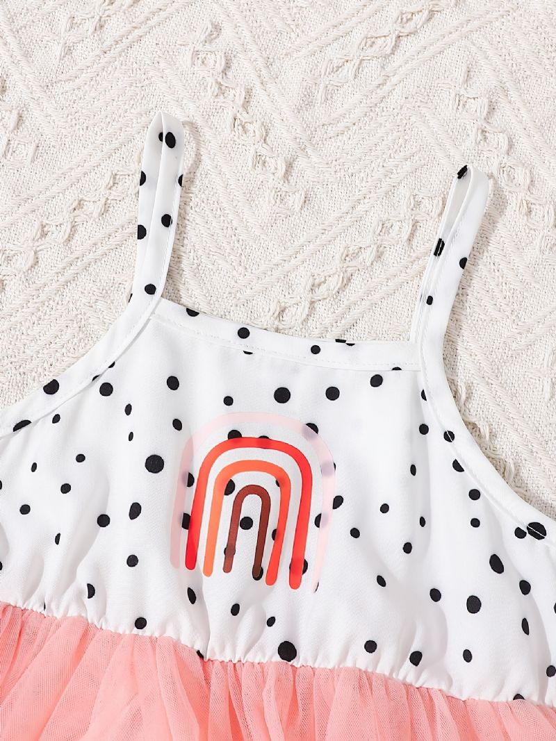 Infant Splicing Cami Mekko Mesh Prinsessa Vauvojen Tyttöjen Syntymäpäiväjuhlamekko Lasten Vaatteet