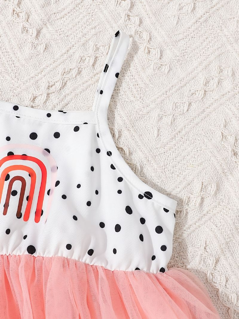 Infant Splicing Cami Mekko Mesh Prinsessa Vauvojen Tyttöjen Syntymäpäiväjuhlamekko Lasten Vaatteet