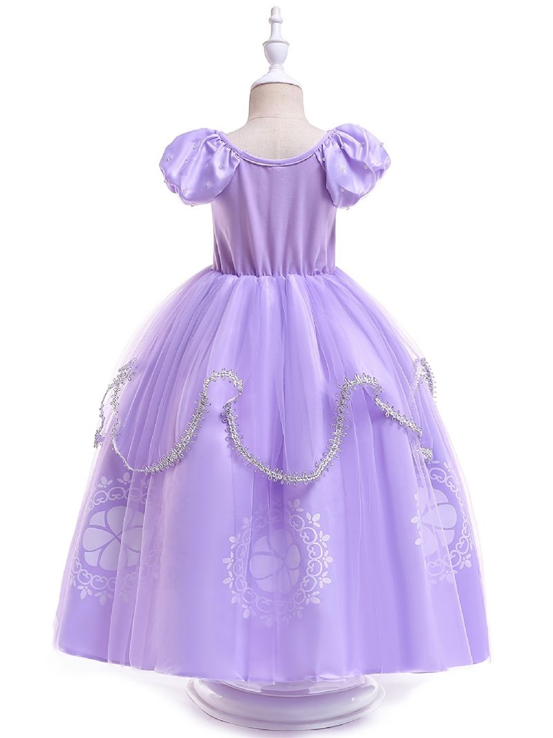 Tytöt Sofia Ensimmäinen Rapunzel-prinsessa Halloween-asu Fancy Party Cosplay-pukeutuminen Syntymäpäivämekko