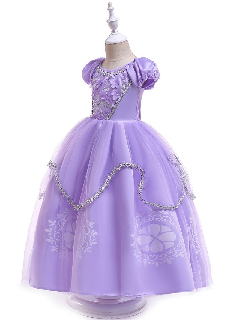 Tytöt Sofia Ensimmäinen Rapunzel-prinsessa Halloween-asu Fancy Party Cosplay-pukeutuminen Syntymäpäivämekko