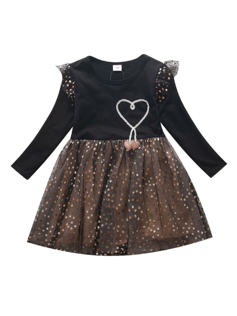 Tyttöjen Princess Stars Sequin Dress Jouluasu