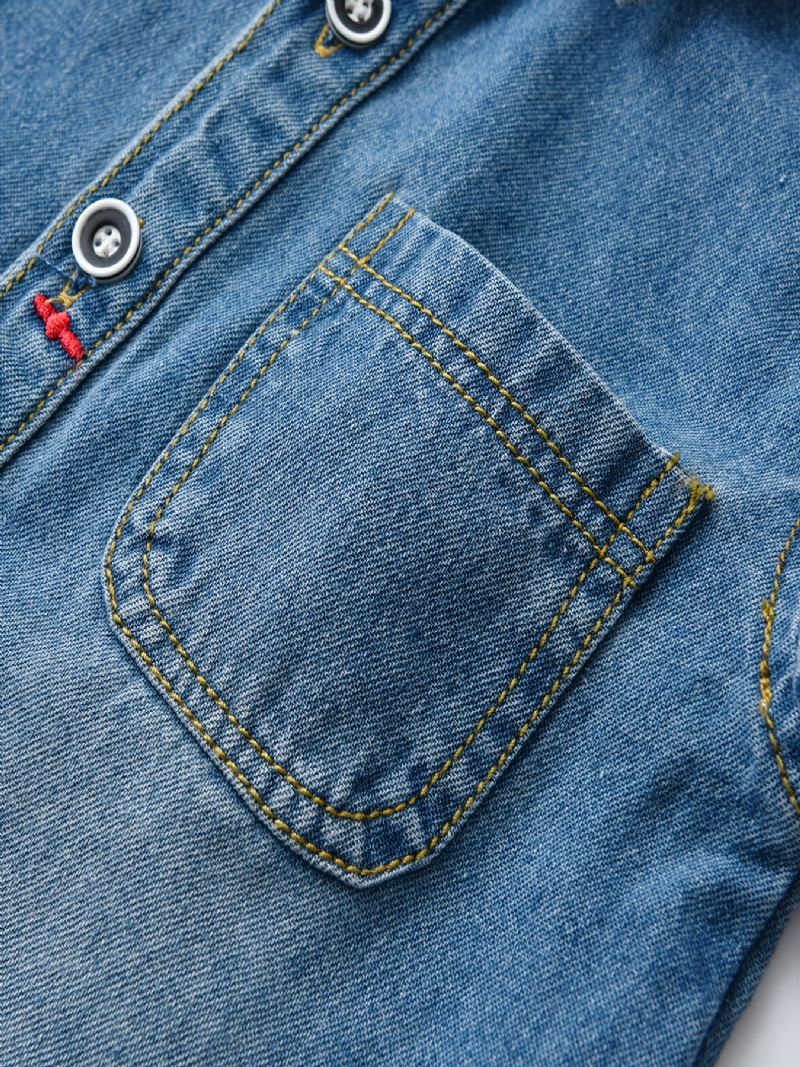 Tytöt Pojat Kitten Pattern Denim Takki Lasten Vaatteet