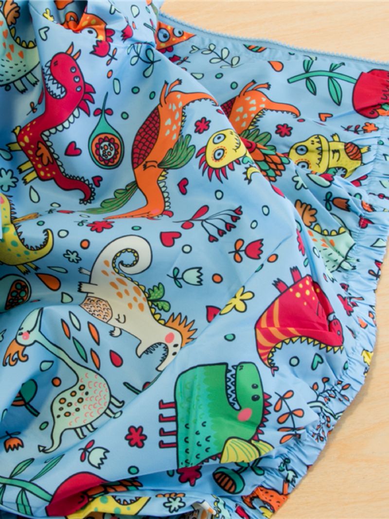 Uusi Poikien Casual Dinosaur Printed Vetoketjullinen Hupullinen Takki