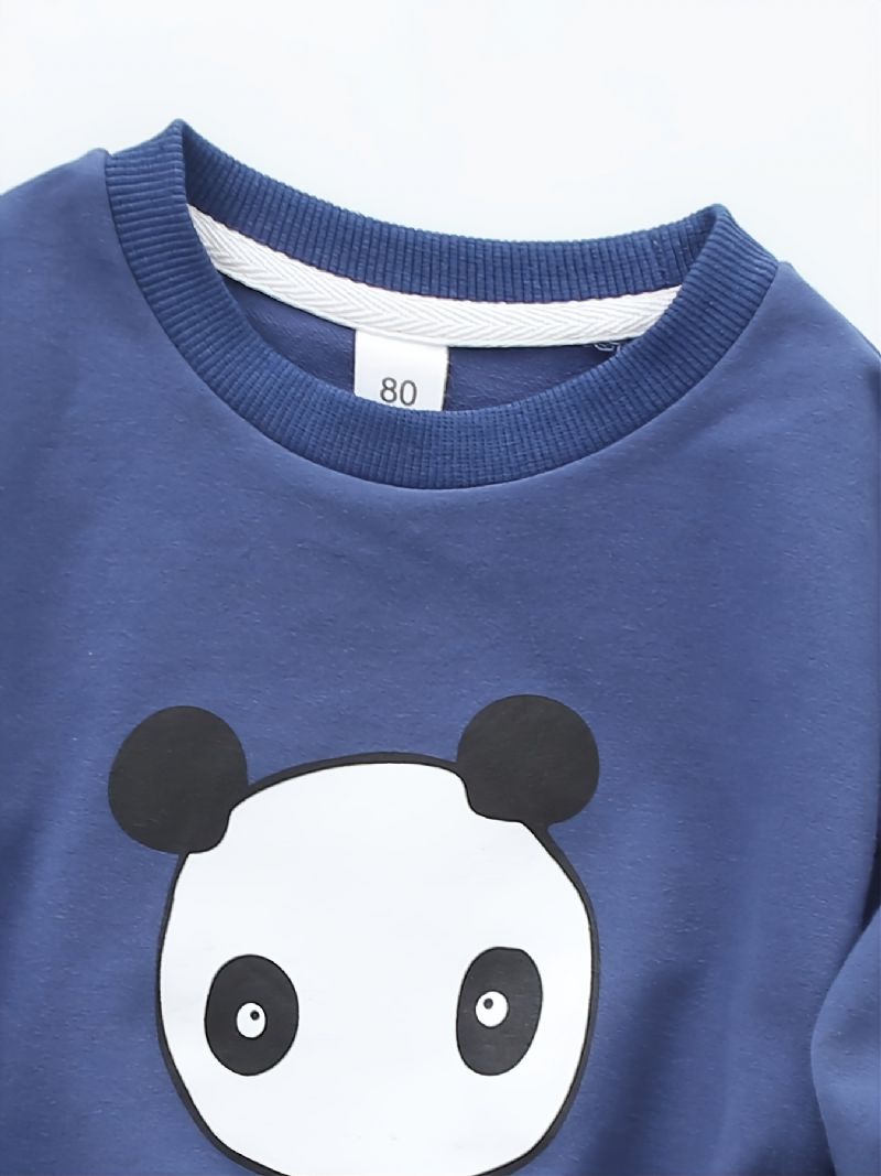 Lapset Pojat Tytöt Print Panda Pyöreäkauluksinen Pitkähihainen Collegepaita Syksy Talvi