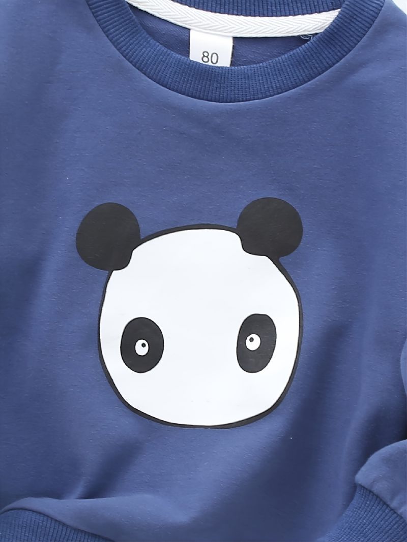 Lapset Pojat Tytöt Print Panda Pyöreäkauluksinen Pitkähihainen Collegepaita Syksy Talvi