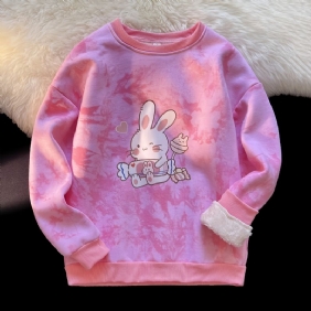 Lasten Söpöt Bunny Candy Pitkähihaiset Crew Neck Tie Väripaidat