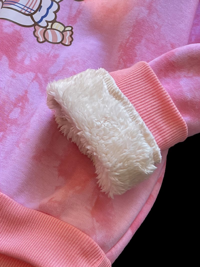 Lasten Söpöt Bunny Candy Pitkähihaiset Crew Neck Tie Väripaidat