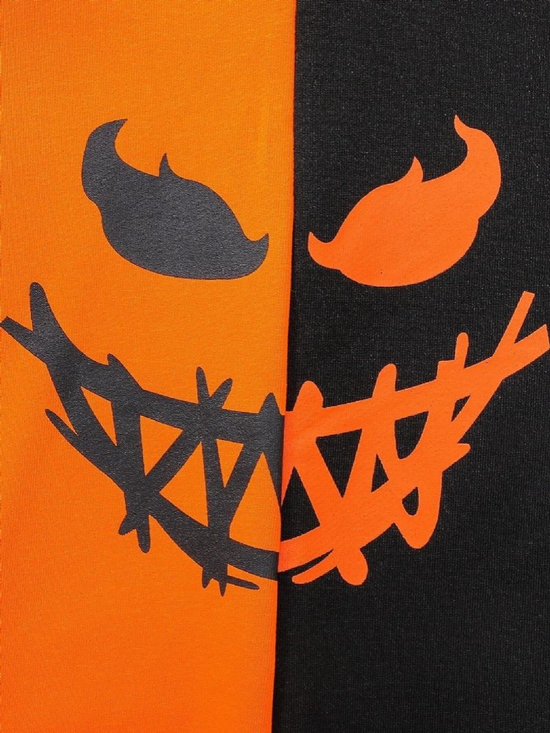 Poikien Halloween Patchwork Print Huppari