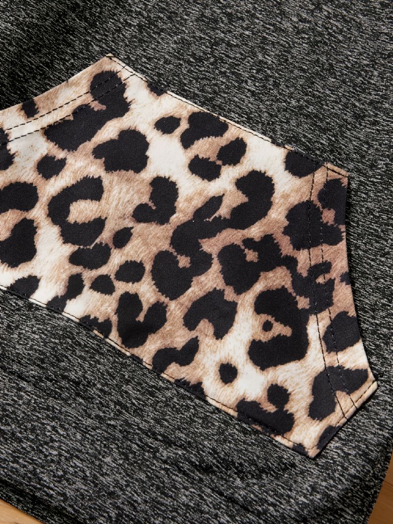 Poikien Leopardikuvioinen Huppari Ja Housusetti Lasten Vaatteet