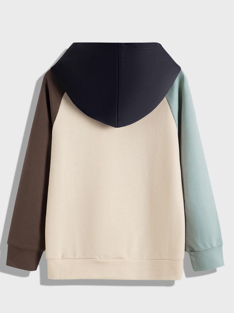 Poikien Letter Colorblock Huppari Sweatshirt Syksy Talvi