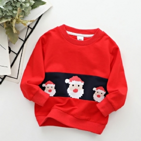 Syksy Talvi Uusi Poikien Christmas Print Crew Neck Collegepaita