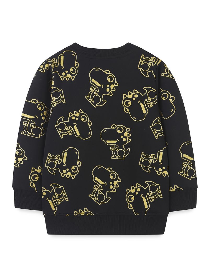 Vauvan Poikien Neulepusero Söpö Dinosaur Print Crew Neck Pitkähihainen Collegepaita Topit Lasten Vaatteet